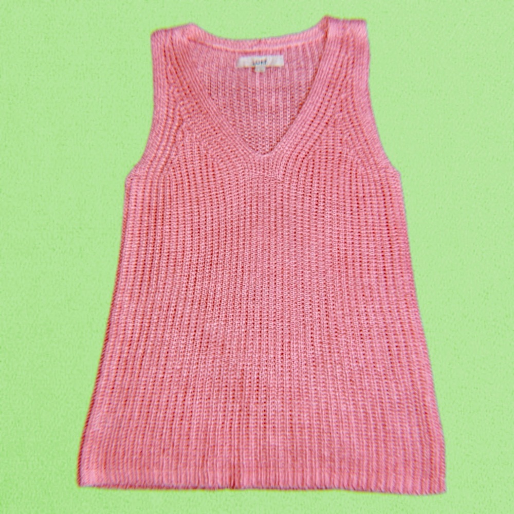 Pre-owned Women’s LOFT Pink Knit Tank Top (Size S)